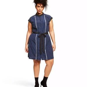 Navy Blue Polka Dot Jason Wu dress size XL